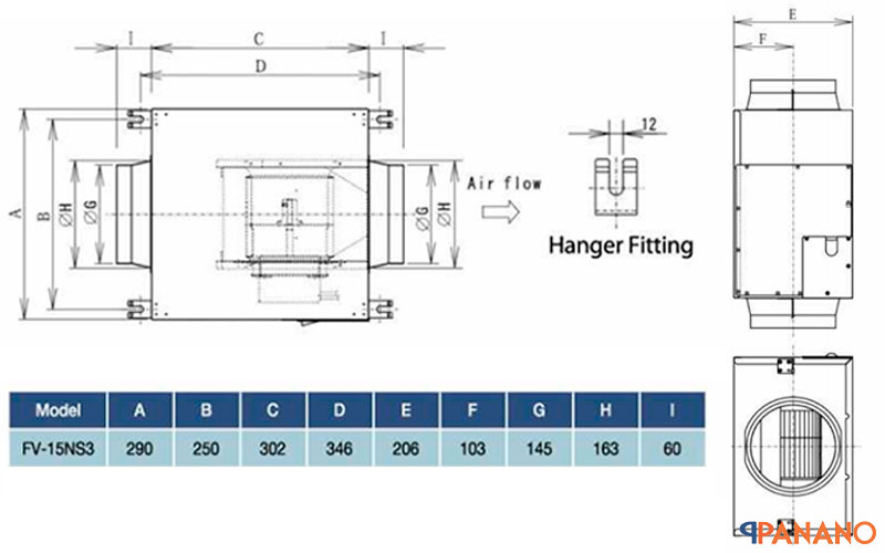 hướng dẫn lắp đặt quạt cấp khí tươi Panasonic FV-15NS3