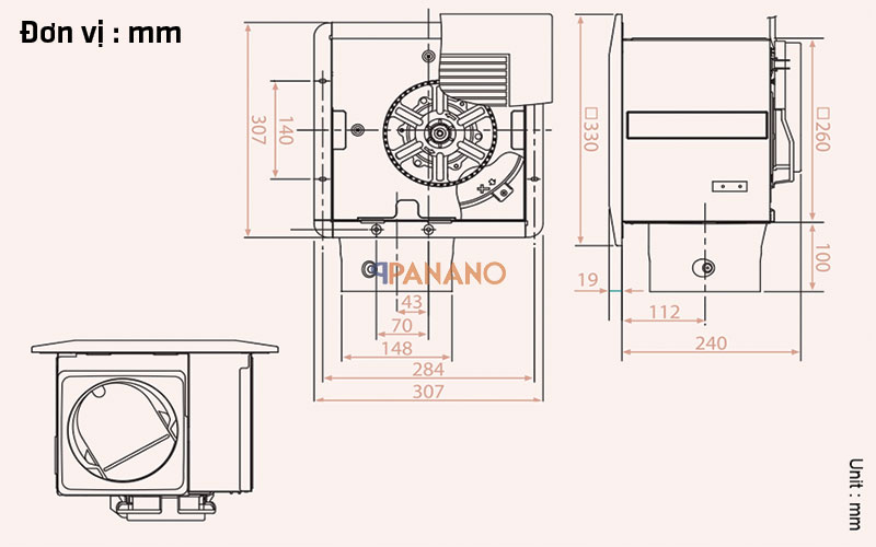 Thông số quạt hút âm trần KDK 27CHH