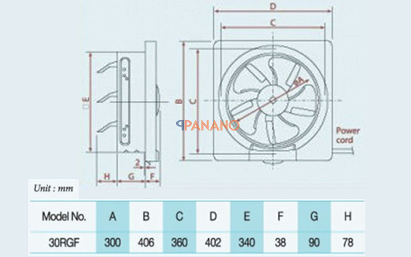 quạt thông gió KDK 30RGF có vận hành hai chiều