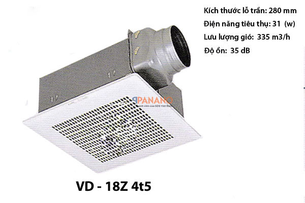 quạt th0ng gi0 âm trần VD18-Z4T5