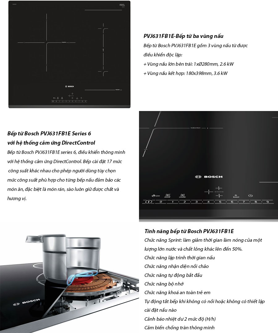 bếp từ ba Bosch PVJ631FB1E